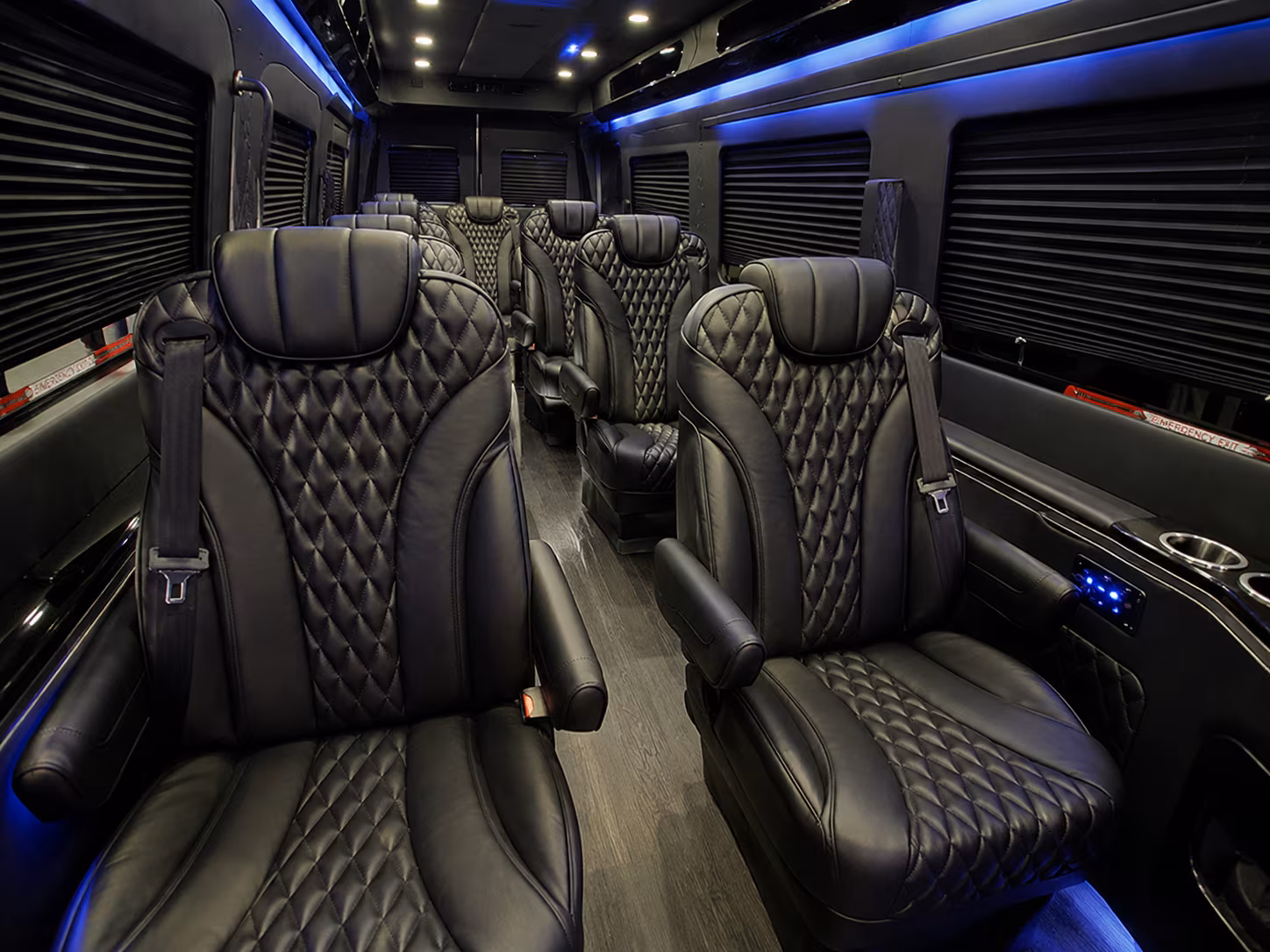 rancho cucamonga 10 passenger sprinter van inside