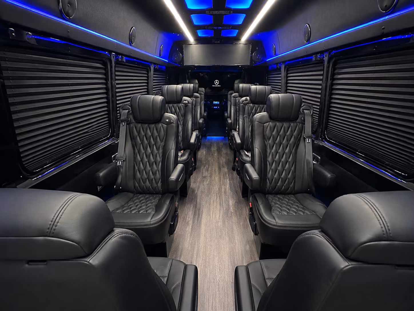 rancho cucamonga 12 passenger sprinter van inside