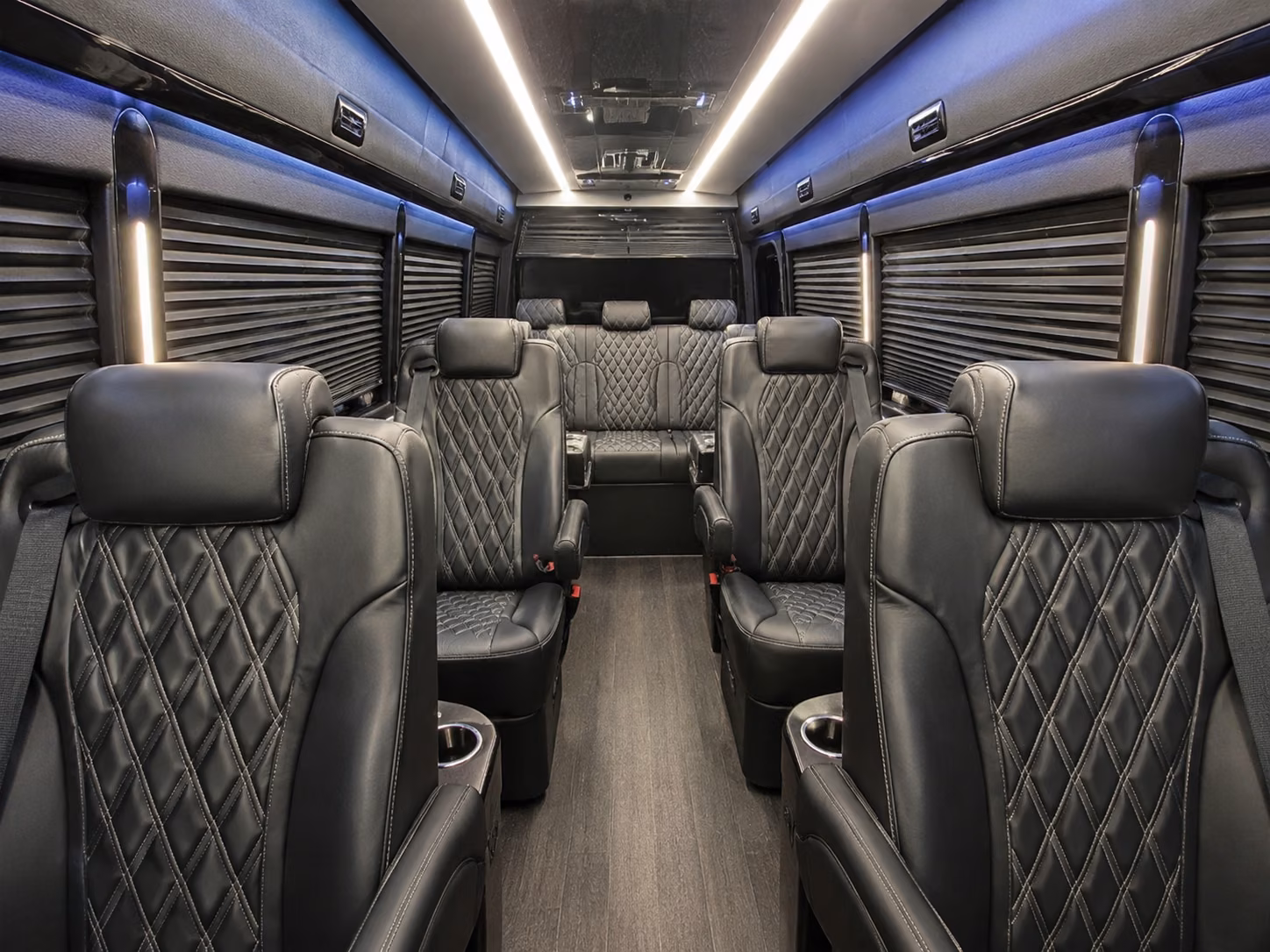 rancho cucamonga 18 passenger sprinter van inside
