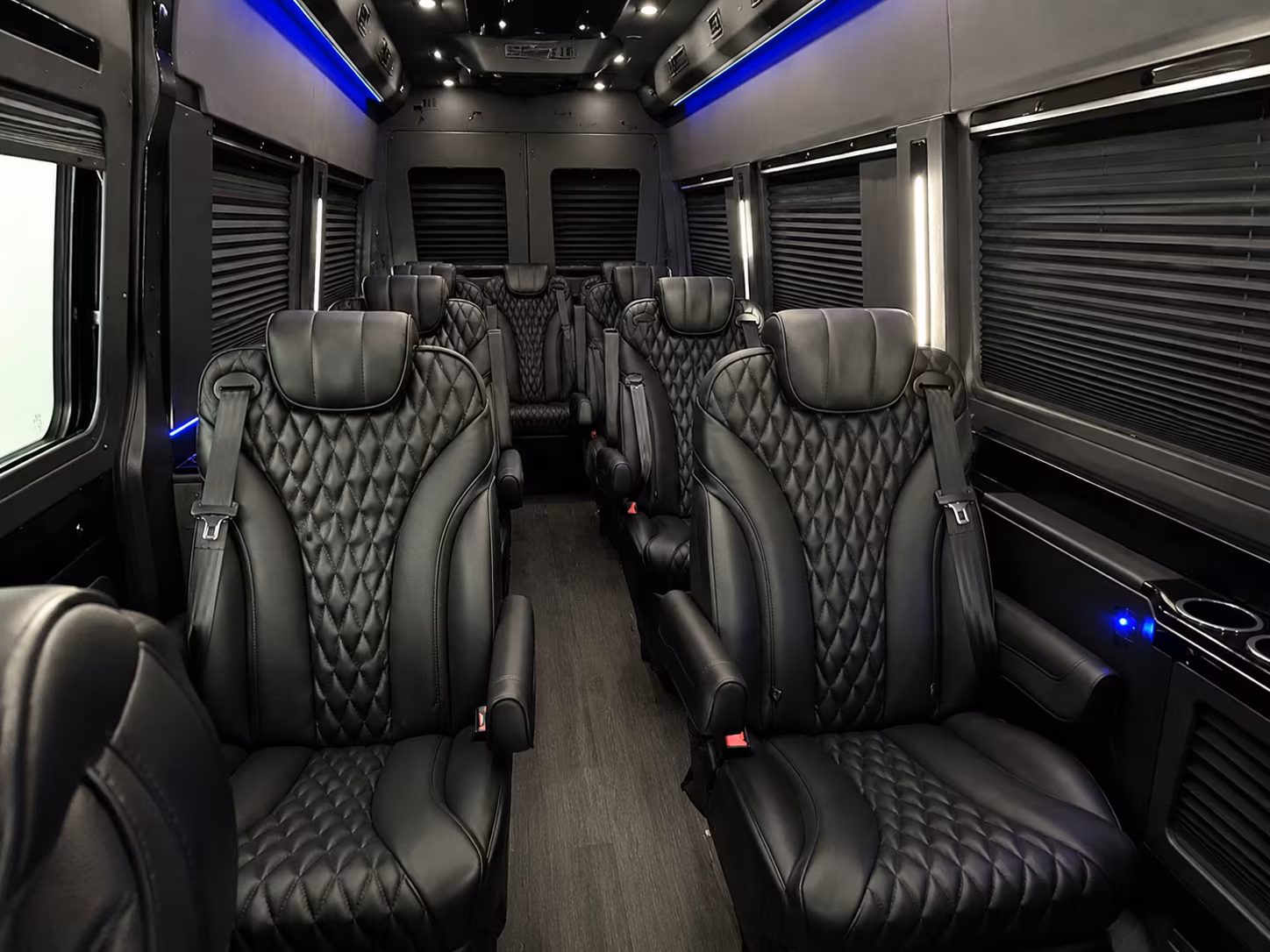 rancho cucamonga 20 passenger sprinter van inside